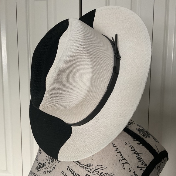 NEW!!  Hand Made Color Block Brim Straw Hat main image 4